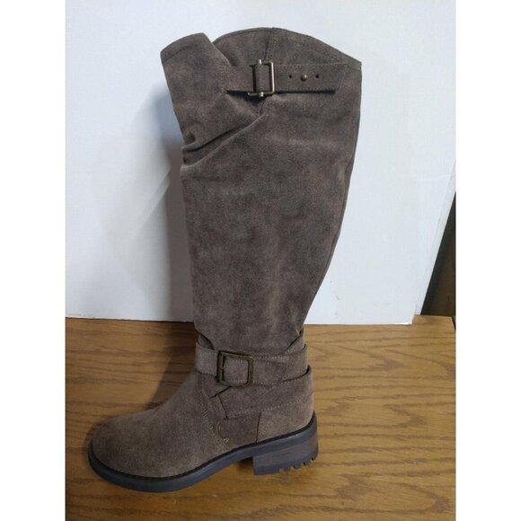 Carlos By Carlos Santana Womens Brown Suede Knee-High Sabina Boots 7.5M With Buc - Picture 2 of 14